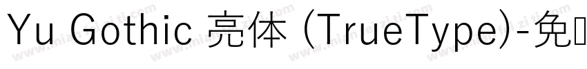 Yu Gothic 亮体 (TrueType)字体转换
